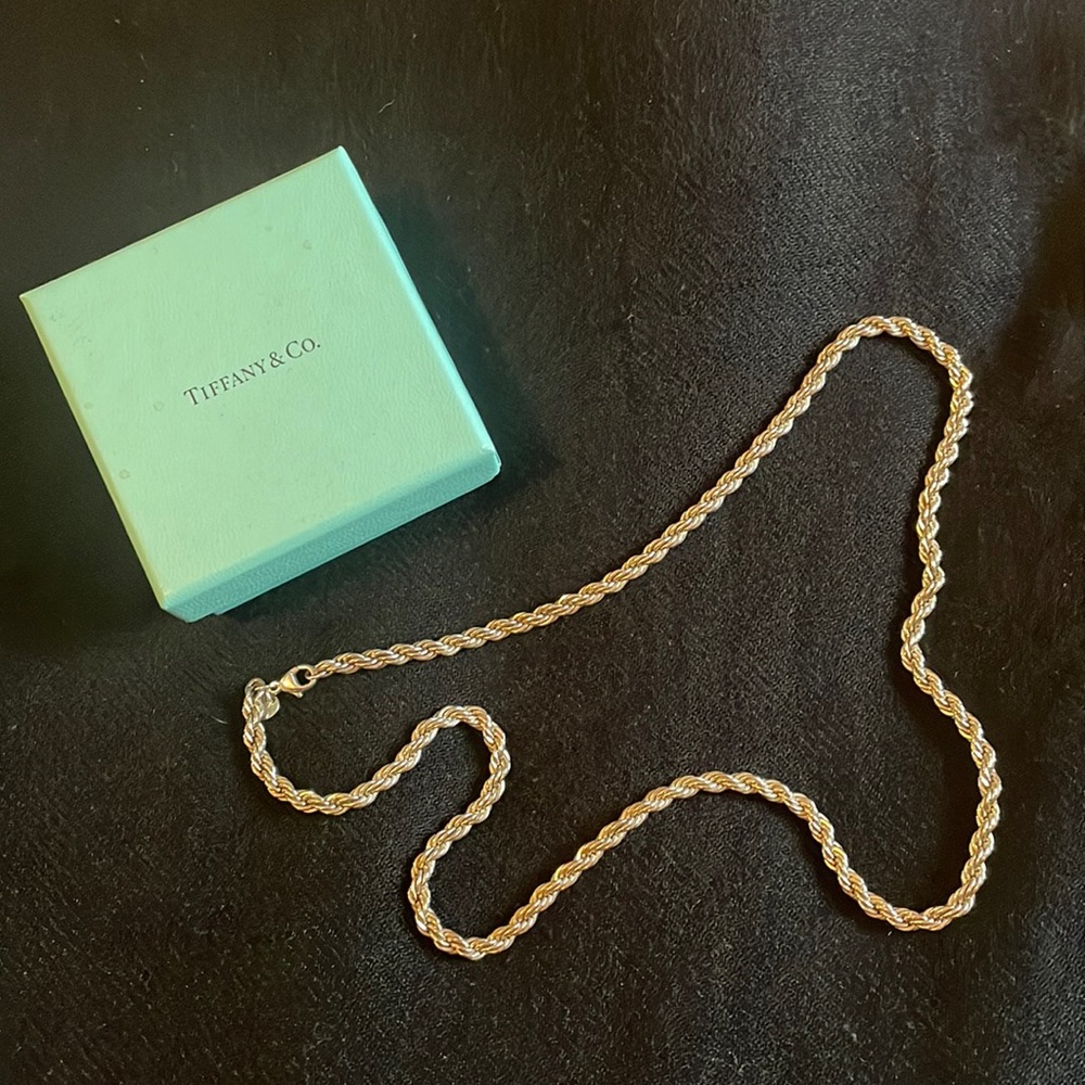 18 inch Tiffany silver twist necklace